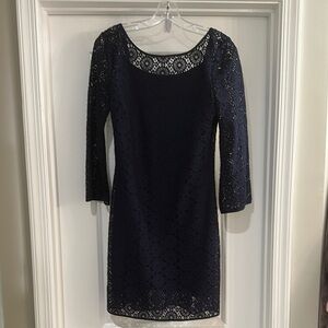 Lilly Pulitzer Elegant Navy Dress